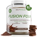 Fusion Four Vegan Protein Powder - 21g Pflanzenbasiertes Proteinpulver - Glutenfrei, Molkefrei und Sojafrei, Pea Protein mit BCAA's - Chocolate Flavored - 5lbs