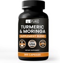 Turmeric & Moringa (365 קפסולות) No Magnesium Or Rice Fillers, Always Pure, מעבדה מאומתת
