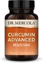 Dr. Mercola Curcumin Advanced - 500 mg Curcumin Root Extract - 95% Curcuminoids - Para a Saúde da Visão, Digestão e Foco - Libertação Mantida - Não-GMO, Gluten-Free & Soy-Free - 30 Cápsulas (30 Servings)