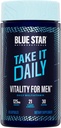 Blue Star Nutraceuticals Vitality for Men - Multivitamin & Mineral Formula for Men Who Workout, w/Ashwagandha and B-Vitamins - Energy You’ll Notice - 90 капсул Veggie