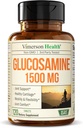 Glucosamina Sulfate 1500mg w/Potassium – FSA Eleggibile Supporto Congiunto Supplemento per Cartilage, Bone & Joint Health, Occasional Discomfort Relief per Back, Knees & Hands – Glucosamine Complex 120 Tabs