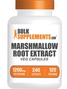 BulkSupplements.com Marshmallow Root Extract Capsules - Herbal Supplement, Marhmallow Root 1200mg - Gluten Free, 2 Capsules per Serving, 240 Count (Pack of 1)