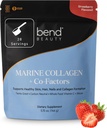 Bend Beauty Marine Collagen + Co-Factors - Strawberry Flavored Collagen Powder , Hydrolyzed Collagen supplement , Fish Collagen Peptides + Silicon + Vitamin C , Supports Healthy Skin, Hair " Nails