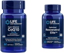 Extension de vie Super Ubiquinol CoQ10 60 Softgels et le Resveratrol optimisé Elite 60 Capsules végétariennes Bundle