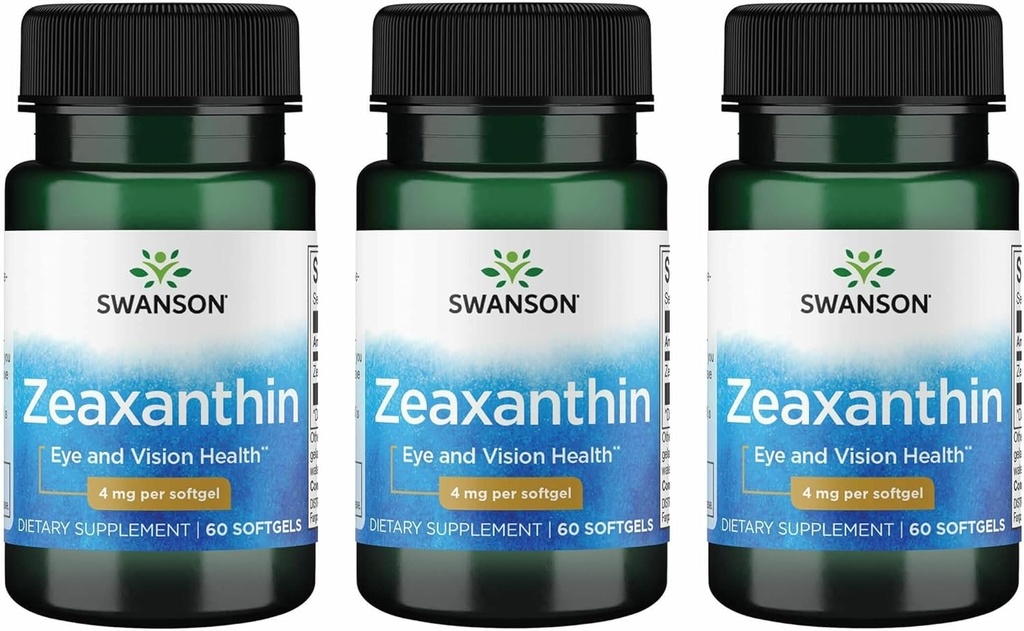 Swanson Zeaxantina 4 Milligramas 60 Sgels (3 Embalagem)