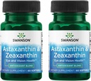 Swanson Astaxanthin & Zeaxanthin Vision des yeux Cerveau Skin Supplément de soutien antioxydant (Astaxanthin 4 mg & OmniXan Zeaxanthin 4 mg) 60 Softgels Sgels (2 Pack)