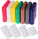 eBoot 28 Sets Essential Oil Aromaterapy Nasal Inhalers Tubes Refillable Inhaler Stick, 7 Színek, Wicks