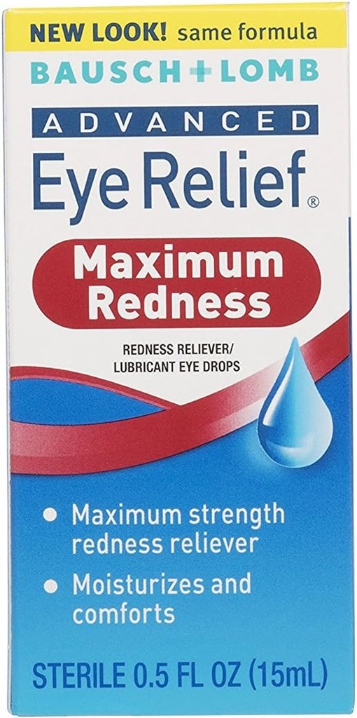 Bausch un Lomb Advanced Redness Relief Drops, 0,5 Ounce - 3 vienā gadījumā.