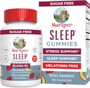MaryRuth Organics Sleep Gummies | Sugar Free | NO Melatonin | L Theanine | Lemon Balm Leaf | Chamomile | Vitamina B6 | Relax & Sleep Support | Stress Relief | Vegan | Gluten Free | 60 Count