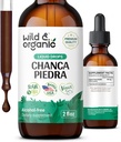 Wild & Organic Chanca Piedra Liquid Extract Drops - Stone Breaker for Nyre Stones & Gallblære Support - Urtebillede for Urinary Tract Well- Being - Vegan, Sugar & Alcohol- Free - 2 fl oz