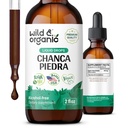 Wild & Organic Chanca Piedra Stone Breaker Drops - Kidney Stones & Gallbladder Support - Chanca Piedra Extract Supplement - Fast Absorption - Add to Tea Tincture - Vegan, Sugar & Alcohol-Free - 2 oz