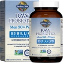 Garden of Life Raw Probiotics för män över 50 - Män 50 & Wiser Probiotic med Acidophilus och Bifidobacteria Probiotic-Created Vitamins, Enzymes och Prebiotics, Gluten Free - 90 Vegetariska kapslar