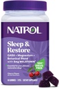 Natrol Sleep + Obnoviť horčík Glycinát zmes Gumies s Melatonin 5mg - Pokojné horčík s GABA, Botanická zmes, Cherry Flavor, 60 Gummies