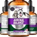 Adrenal Support for Dogs, Cats, Puppies and Kittens - Made in USA - Cushing's and Kidney Support Supplement - Natural Endocrine Health Formula - 2 Fl Oz