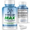MaxLife Naturals TTFD Thiamine B1 Supplement – 60 Capsules, High Potency Vitamin B1 Thiamine Supplement for Focus, Supports Optimal Nerve Function, TTFD-B1 Max Formula with Magnesium, Made in USA