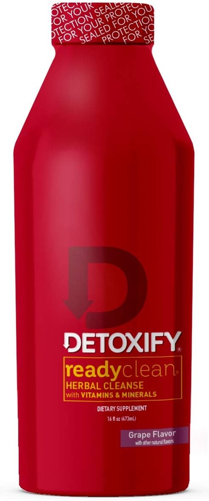 Detoxificar – Limpiar Herbal Limpio – Grape– 16 oz – Bebida de Detox Herbal – Extracto de Semillas de Leche " Extracto de la Rota de Burdock – Plus Pegatina