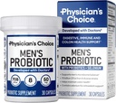 Probióticos de elección do médico para homes - 70 Billion CFU - 8 Strains - w/Selenium & Organic Prebiotics - Apoia a saúde dixestiva, o microbioma, o colon e a saúde inmune - Probióticos para homes avanzados - 30ct