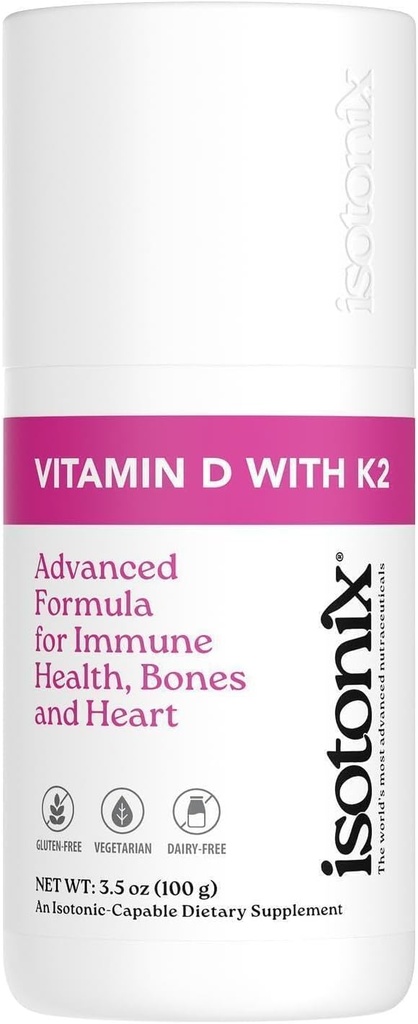 Isotonix D-vitamin K2-vel, Promotes Normál csontsűrűség, Promotes Egészséges ereklyék, Segít fenntartani a csont egészség, támogatja az immunrendszer egészségét, Market America (30 Servings)