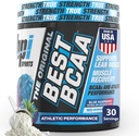 BPI Kirol onenak BCAA hautsa - Muscle Recovery Support - Branched Chain Amino Acids | Protein eta Muscle blokeen eraikuntza - Post Workout Recovery - Hydration - Blue Raspberry, 30 zerbitzari