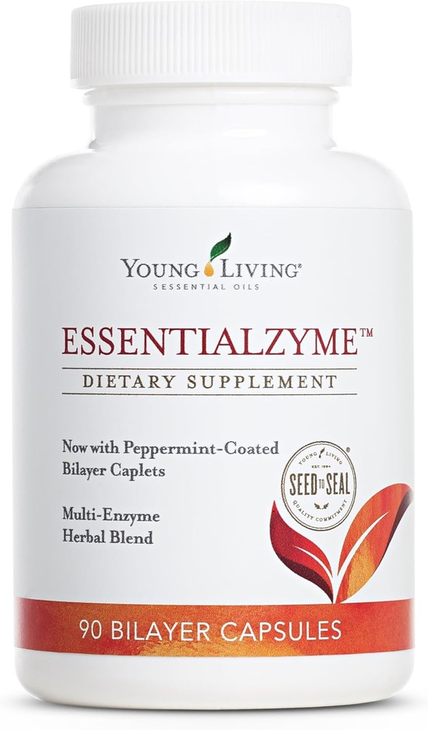 Young Living Essentialzyme - 90 Kapseln | Multi-Enzyme Formel | Stimulates Enzyme Aktivität | Unterstützt Verdauungsgesundheit für optimale Verdauung | Keto-Friendly | Nahrungsergänzung
