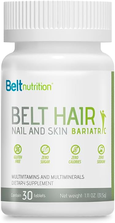 Cinto Cabelo, unhas e pele Bariátrico (pass gástrico, manga Gastrectomia) Multivitamina e Mesas Multiminerais - Sem sabor - 1 Mês de Fornecimento