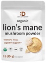 DEAL SUPPLEMENT Organic Lions Mane Mushroom Powder Supplement, 1,500mg Per Serving, 1lb – Active Fruiting Body & Mycelium Extract – Natural Brain Nootropic & Immune System Booster – Non-GMO