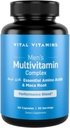 Vital Vitamins Men's Multivitamin Complex - Made with Essential Amino Acids & Maca Root - with Vitamin A, C, E, B6, B12, D3 & Male Performance Blend - Daily Mens Multivitamin - 60 Capsule