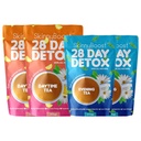Skinny Boost Detox Tea Kit – 4 PACK - 2 Chás durante o dia (56 Bags) 2 Chás à noite (28 Bags) – Detox ervas para peso, Metabolismo, Energia, Bloating & Colon Cleanse – Chá verde, Vegan, Keto, Não-GMO, Açúcar-livre