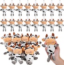 Lewtemi 20 PCs kyr leketøy Stuffed Farm Plush Valentine Keychain Gave Nøkkelring for ryggsekk håndveske Purse Party