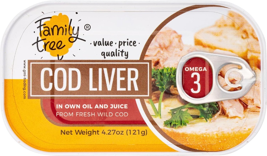 Family Tree Icelandic Wild Caught Cod Liver in Own Oil 4.27 oz