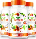 NutraRize (3 Pack) Pay Slim Capsules, PaySlim All-Natural Supplement für gesunde Gewichtsverlust, Premium-Formel, um Körper- und Fitnessziele zu erreichen, Offizielle Bewertungen (180 Kapseln)