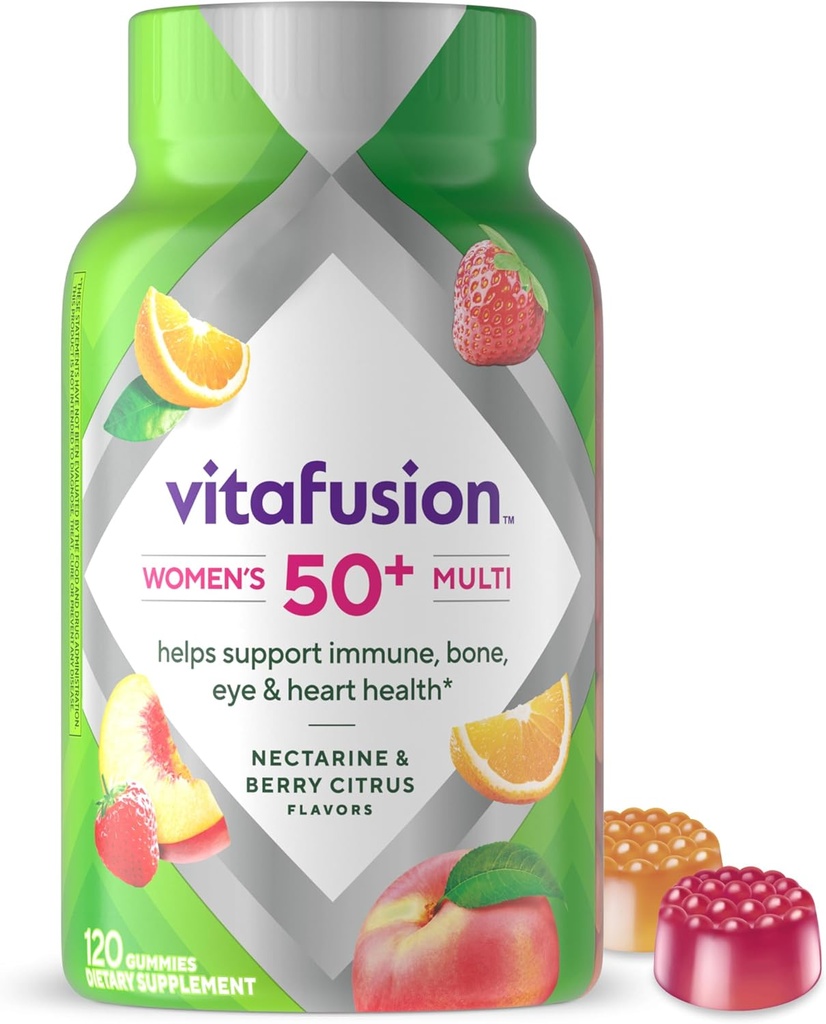 Vitafusion kvinners 50+ daglige multivitamin, gummy vitaminer, 120 Ct