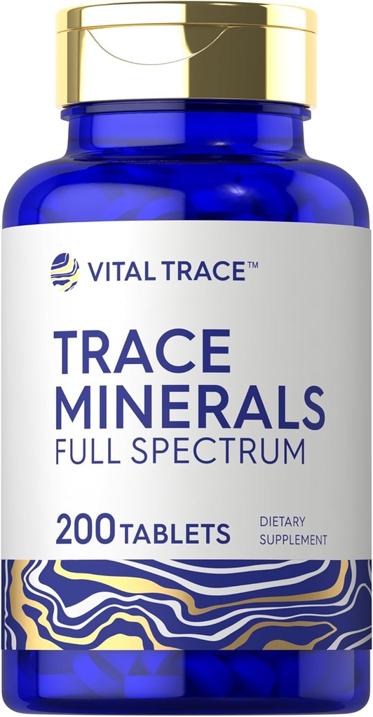 Carlyle Trace Minerals | 200 tabletti | Full Spectrum Supplement | Non-GMO & Gluteeni vaba kompleks | poolt Vital Trace