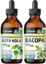 BIO KRAUTER Gotu Kola Tincture 4 Fl. Oz. " Bacopa Tincture 4 Fl. Oz.