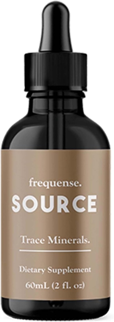 FREQUENSE - Minéraux de traces de source - Poudre minérale Fulvic pour la santé des os, Absorption des nutriments, Support de la peau, Gut Health & Electrolytes - 60 ml