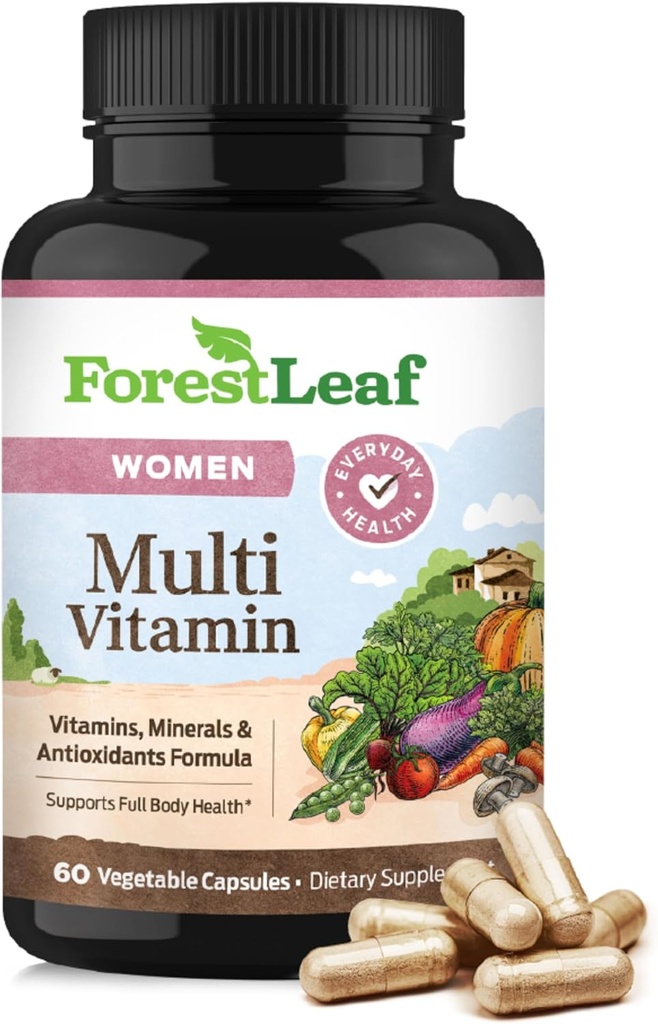 ForestLeaf Daily Multivitamin cho phụ nữ, multi-Vitamin cho phụ nữ - Phụ nữ multivitamins & multiminerals Phụ nữ và đa sắc tộc