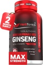 Herbtonics Korea Red Panax Ginseng 1500mg - Suplemen Energi untuk Performance Peak, Fokus & Vitalitas - Potensi Tinggi Ekstrak Root Ginseng - 120 Vegan Capsules