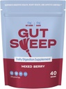 Gut Sweep - Daily Digestion Supplement - Psyllium Husk Fiber - stöder aptitkontroll - Gluten Free & Plant Based - Keto & Paleo Friendly - 40 portioner - Mixed Berry