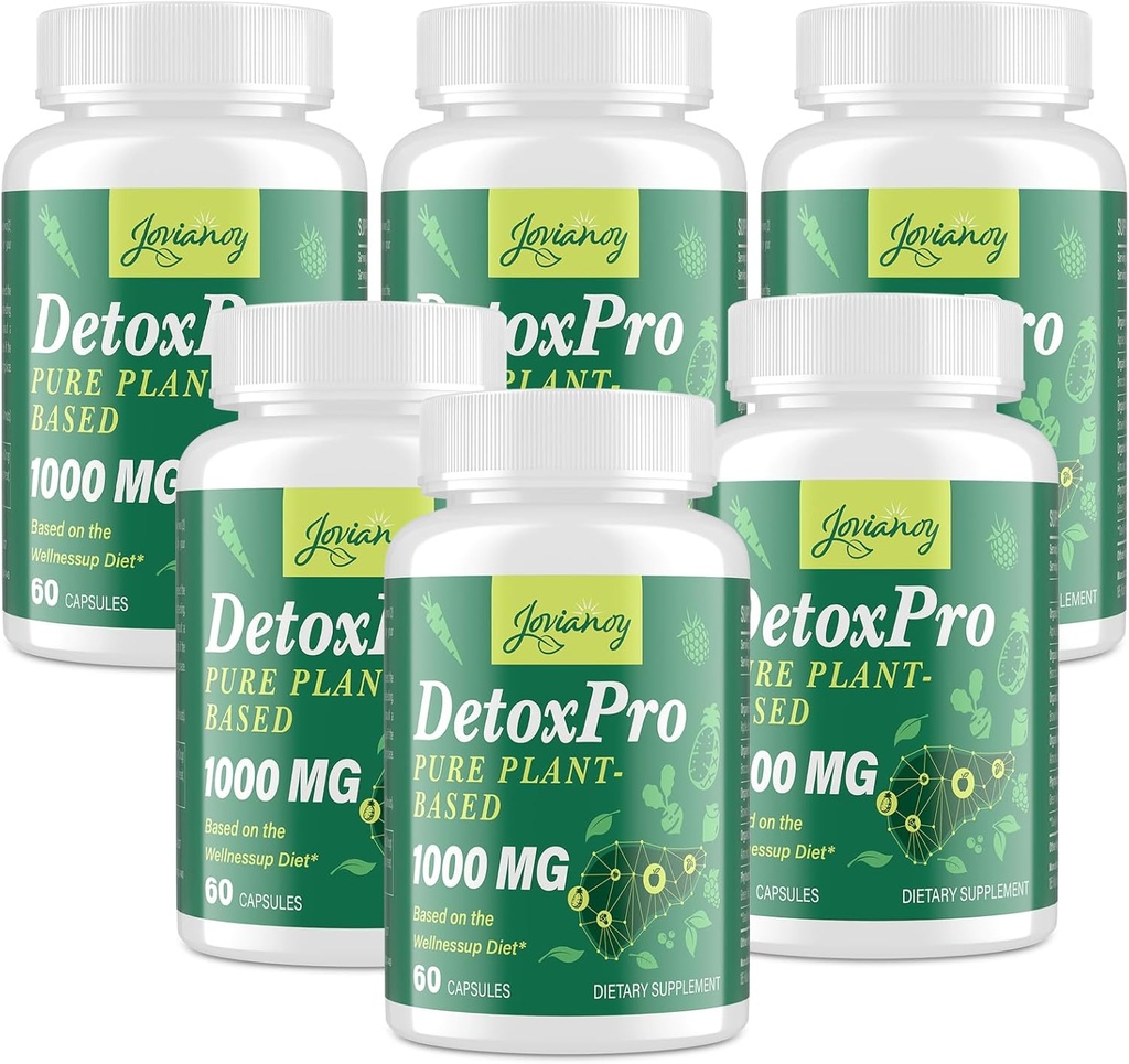 1000 MG อ่อนโยน Detox Decx Dece, Toxin Flush for Wheer, Gut & Colon, Antooxidant & Dixestive Association, Seolite, excoging Detoxidation Complexation for My & Men – 480 Capsules