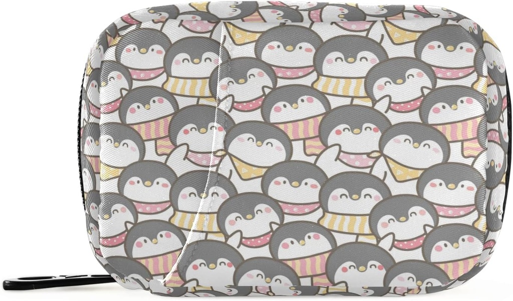 Cartoon Penguin pilulky box 7 deň pilulky Prípad cestovanie pilulky Organizátor taška so zipsom Prenosný týždenný obal taška Kompaktná veľkosť pre vitamín doplnok držiteľa