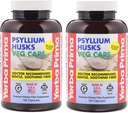 Yerba Prima Psyllium Husks Fibra Veg Caps - 180 (Pacote de 2)