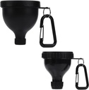 2 stk Protein pulverbeholder, Bærbar protein pulver reise container, protein pulver Funnel, vannflaske funels for pulver blandinger, pre trening / Gym Supplement Funnel Keychain (50ml + 100ml)