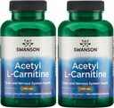 Swanson Acetyl-L-Carnitine - Aminozuur supplement Promoting Cognitive Health & Muscle Support - Natural Formula May Promote Nervory System Health - (100 Veggie Capsules) (2 Pack)