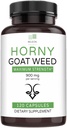 Horny Goat Weed Extract för män och kvinnor - Manligt förbättrat tillskott Stamina Herbal Pills - 120 kapslar
