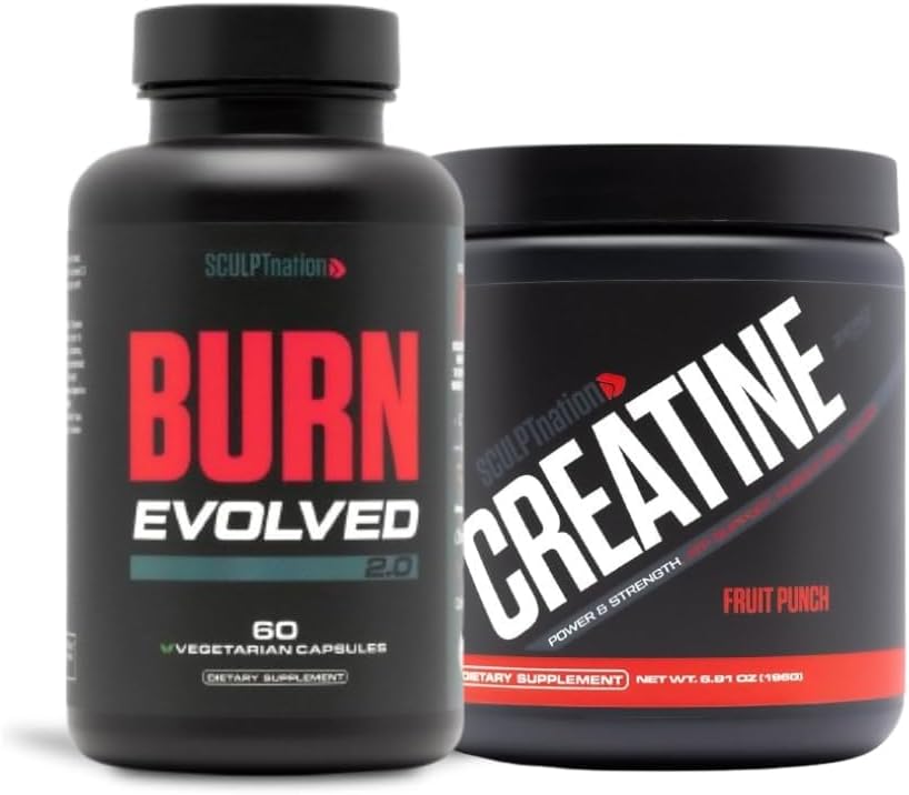 Schedpt Nation af V Shred Burn Evolved 2.0 og Premium Creatin Fruit Punch Powder Bundle