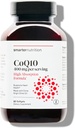 SMARTERNUTRITION CoQ10 400 mg High Absorption - Naturally Fermented Ubiquinone w/Organic Cold-Pressed Olive Oil - for Heart Health, Cellular Energy - Non-GMO, Gluten Free - 60 Count [30-Day Supply]