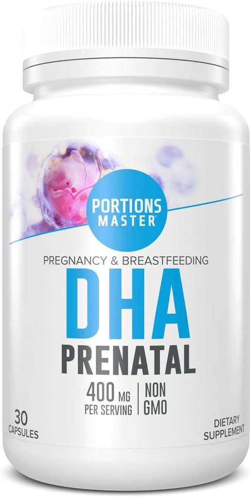 Portioni Master DHA Prenatal, renatal Omega-3 dodatek s 300 mg DHA,Podpora razvoj možganov in oči, Nosečnost in dojenje prehrana, Non-GMO, Gluten-free (30 Softgels)