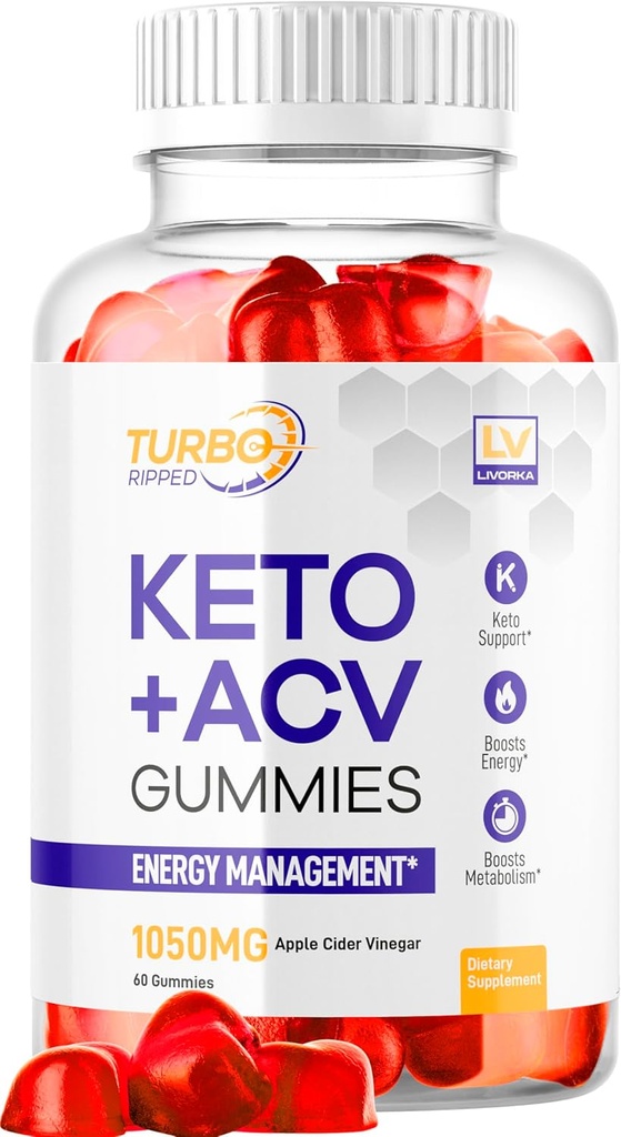 Turbo Ripped Keto Weight Loss ACV Gummies, Turbo Ripped Keto ACV Gummies, Turbo Ripped Gummies, TurboRipped Keto ACV Apple Cider Vinegar Advanced Multivitamin Healthy s Gummys, 1 місяць