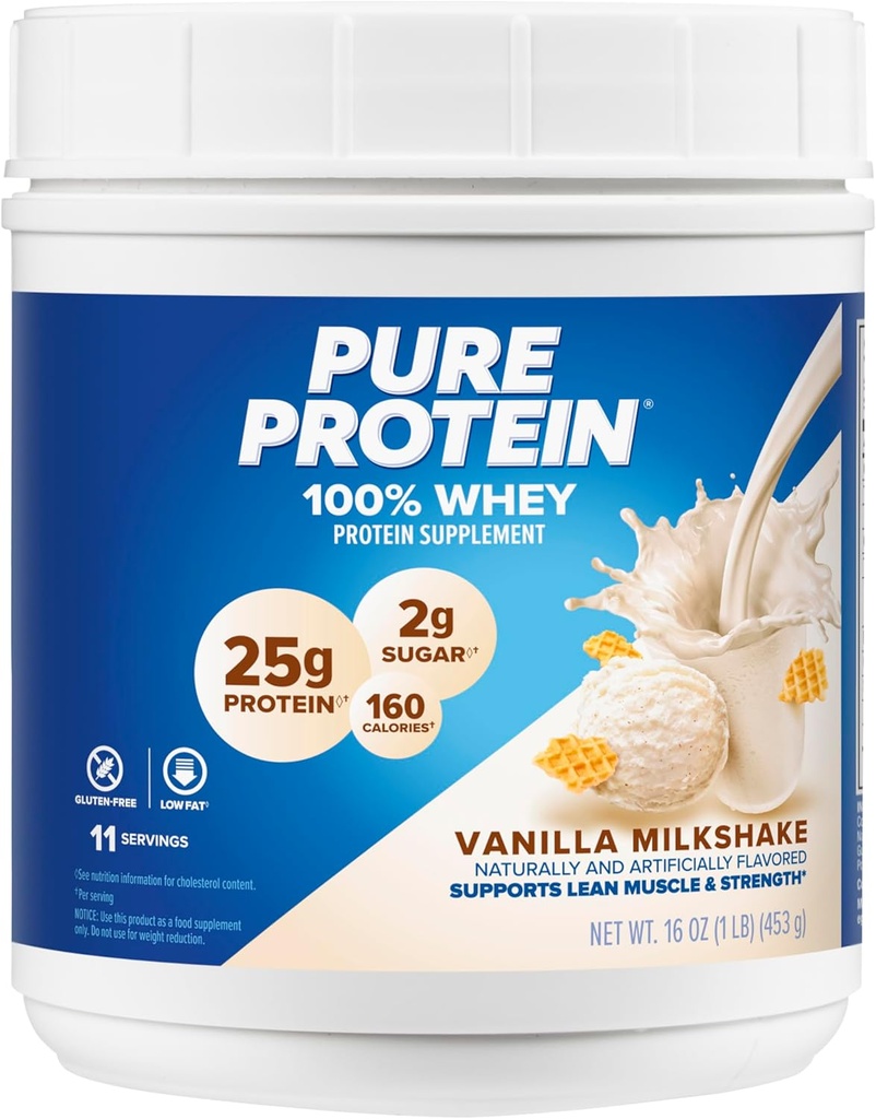 Pur Protein Powder, Whey, alta Protein, Baixa Sugar, Guten Free, Vanilla Crem, 1 lb