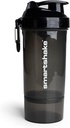 Smartshake O2GO ONE Plastic Protein Shaker Bottle 800 ml | 27 oz - Leakproof Screw-on Lid - BPA Free - Unisex - Svart